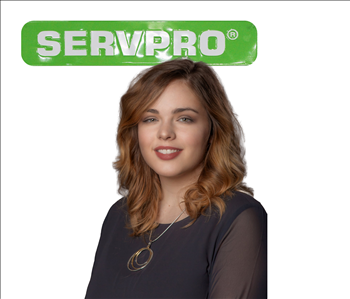 Halley, SERVPRO of Southeast Memphis employee, blue shirt, white background