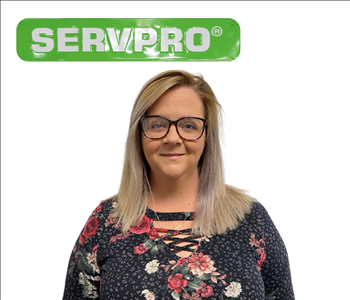Danielle, SERVPRO of Southeast Memphis employee, floral shirt, white background